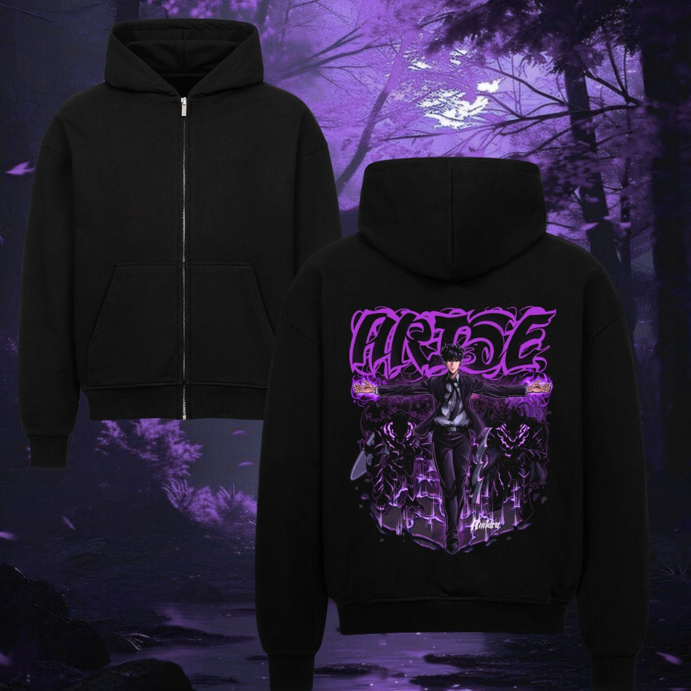 Anilara Sun Jin Woo Arise Zipper Solo Leveling Clothing