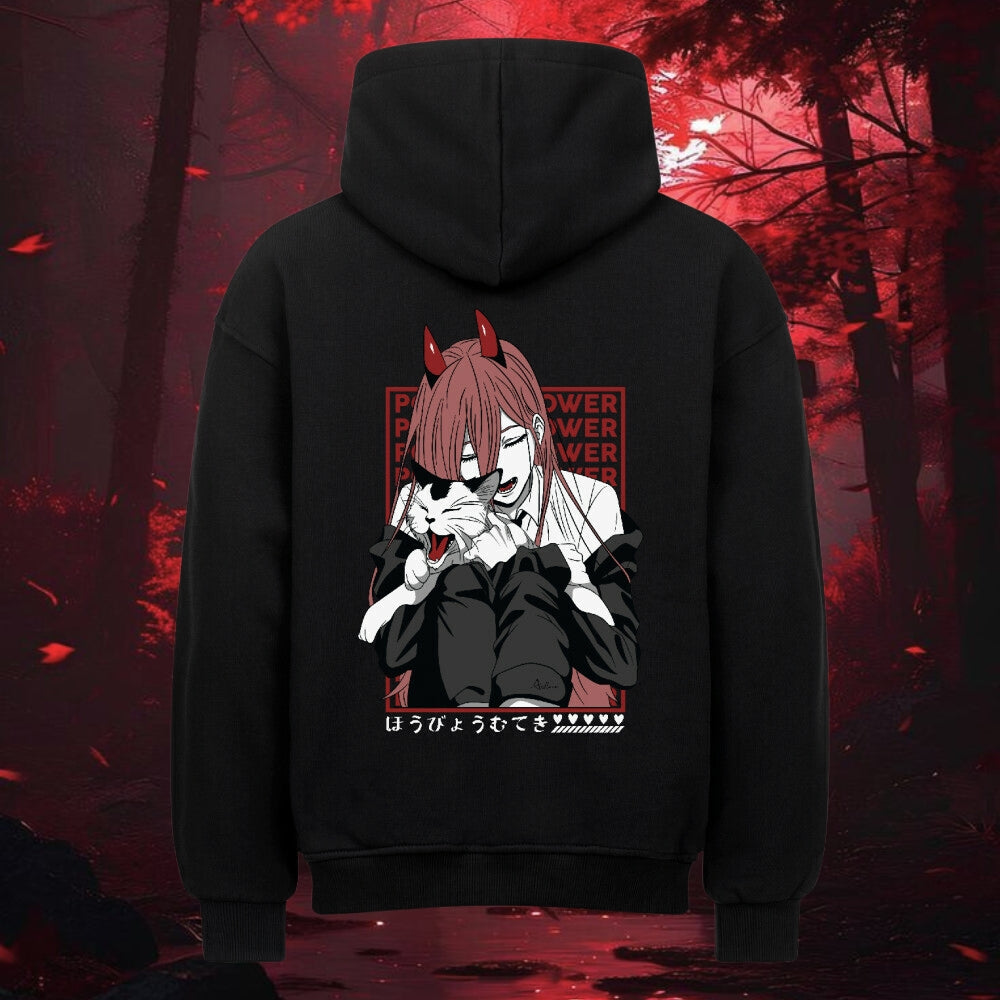 Anilara Power Hoodie Chainsawman Anime Clothing