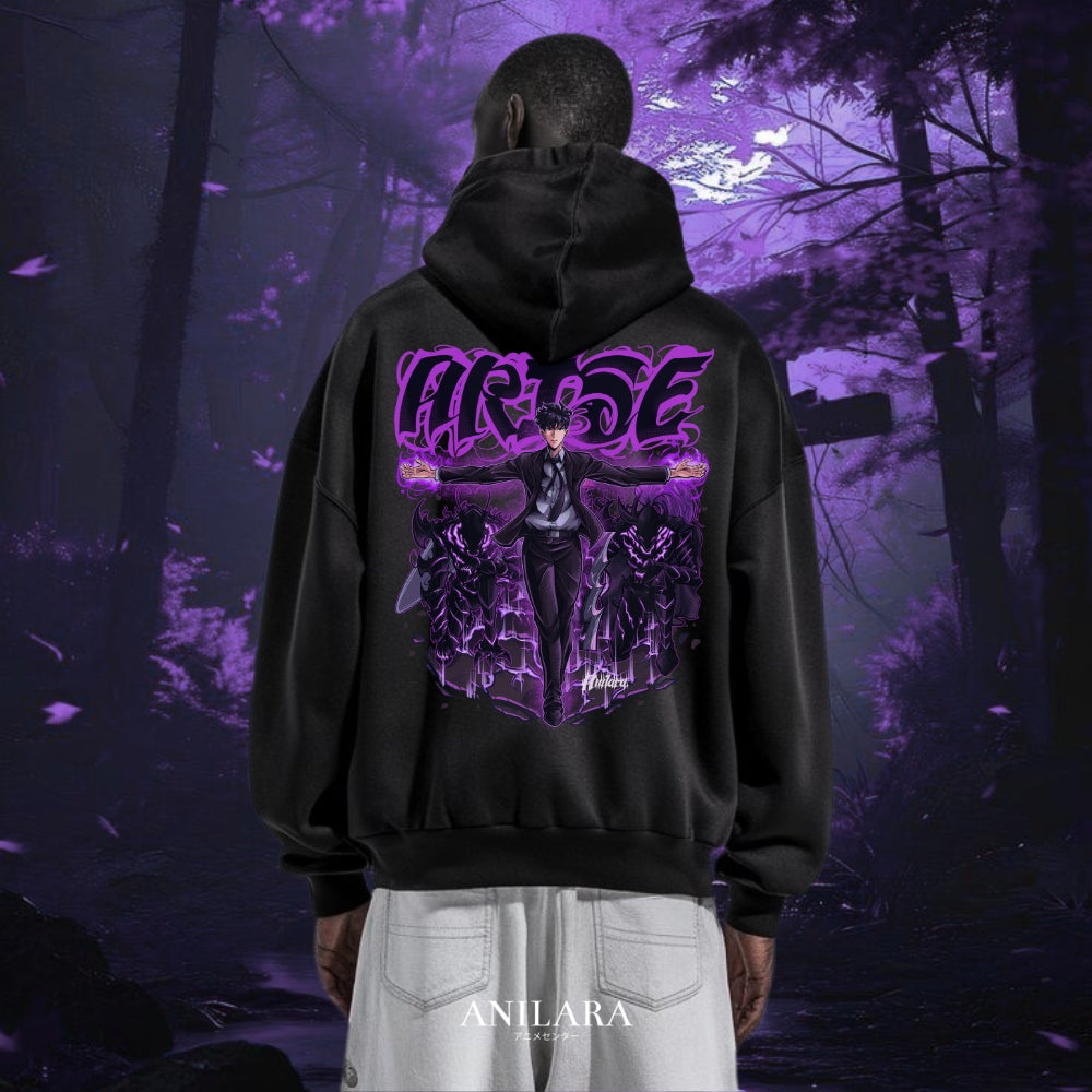 Anilara Sun Jin Woo Arise Hoodie Solo Leveling Clothing