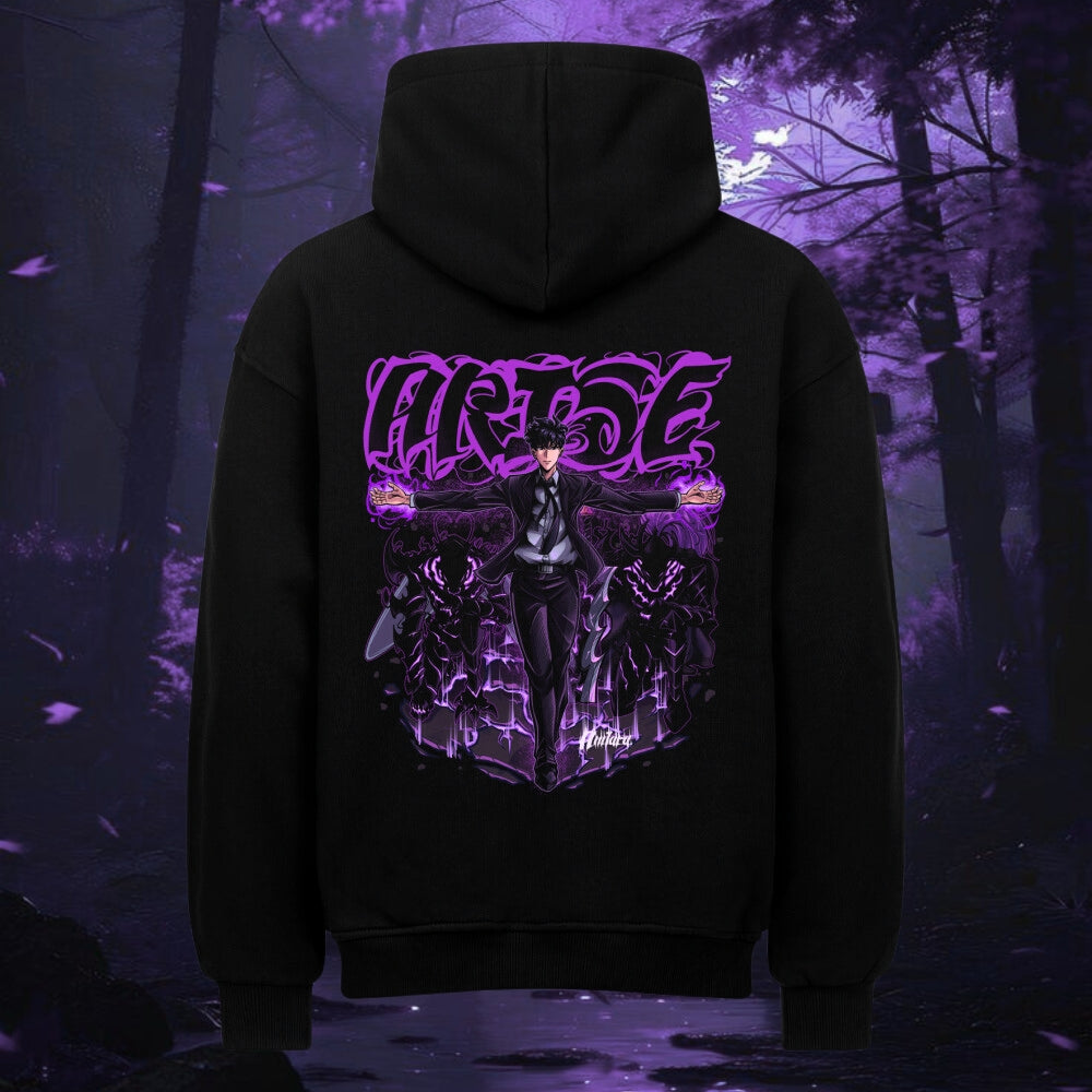 Anilara Sun Jin Woo Arise Hoodie Solo Leveling Clothing