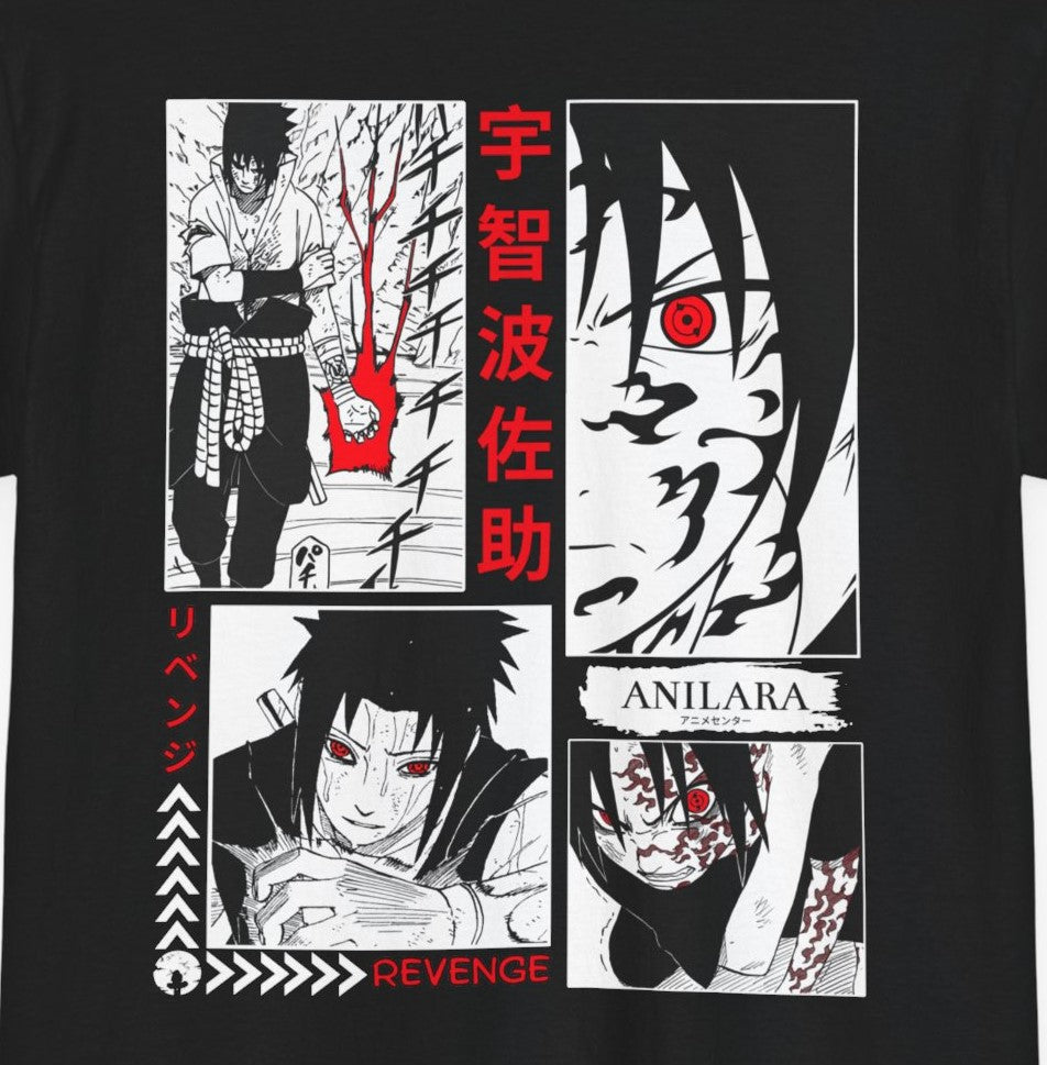 Anilara Sasuke T-Shirt Naruto Anime Clothing