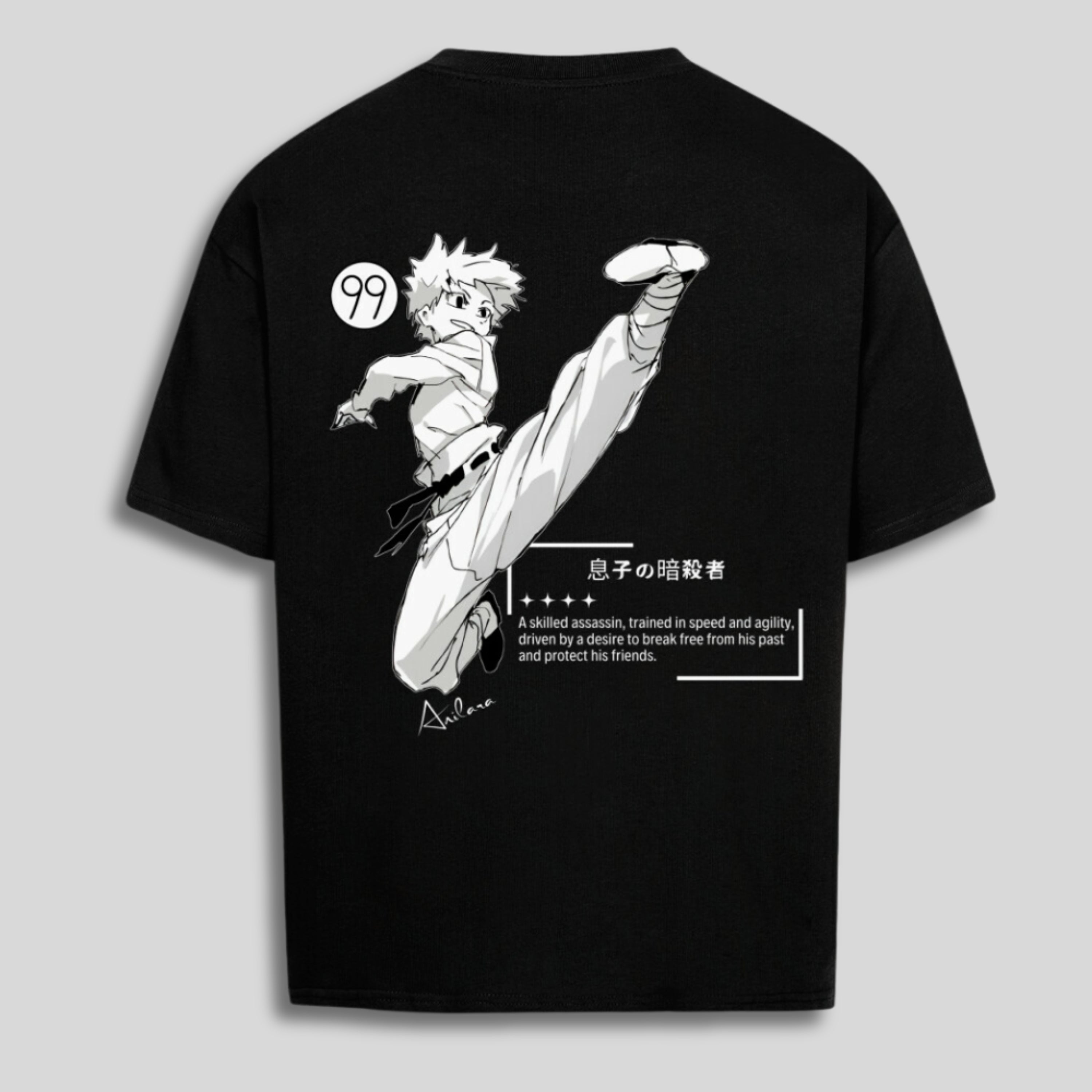 Anilara Killua Zoldyck Tshirt Hunter x Hunter Anime Clothing