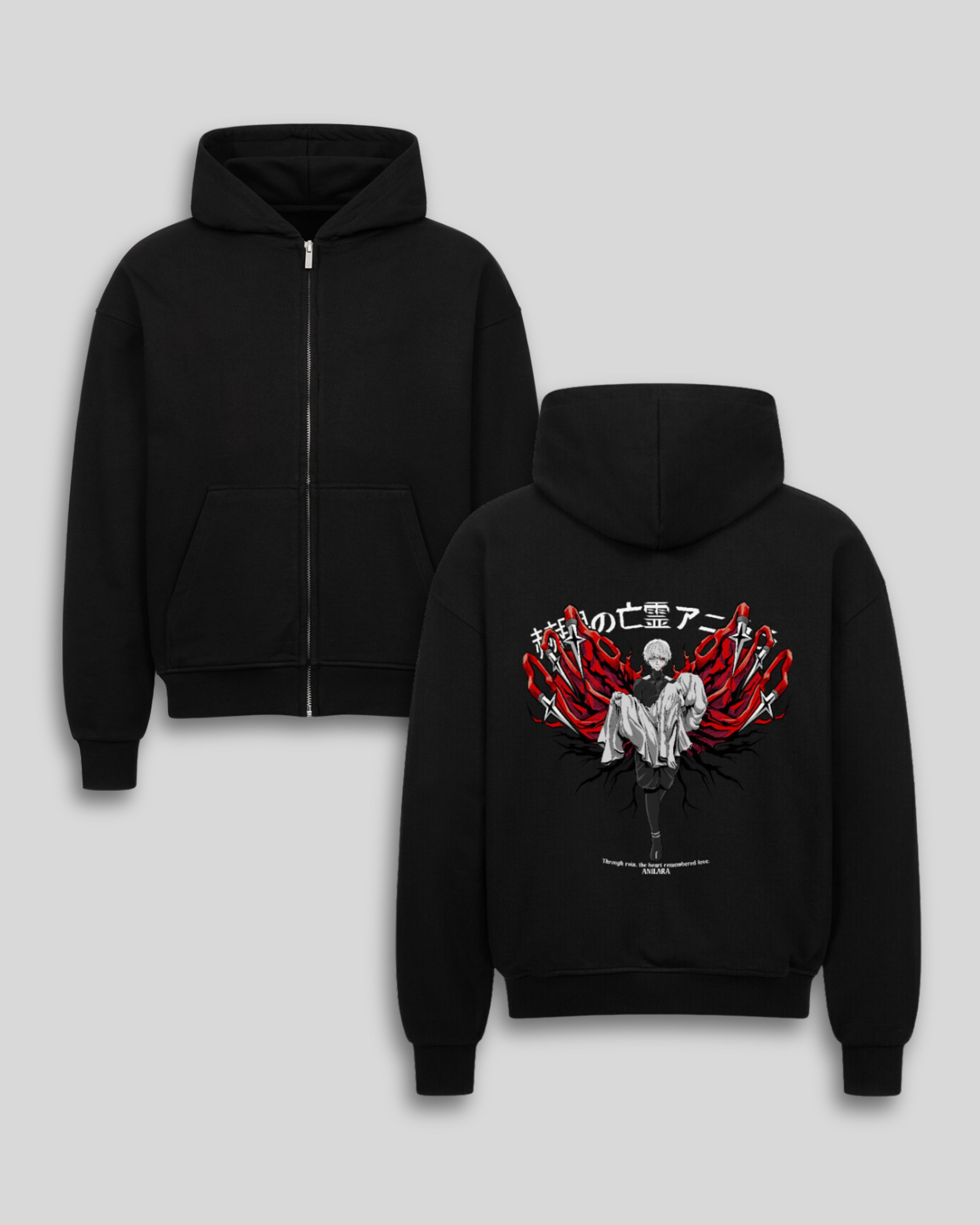 Anilara Ken Kaneki Zipper Tokyo Ghoul Anime Clothing
