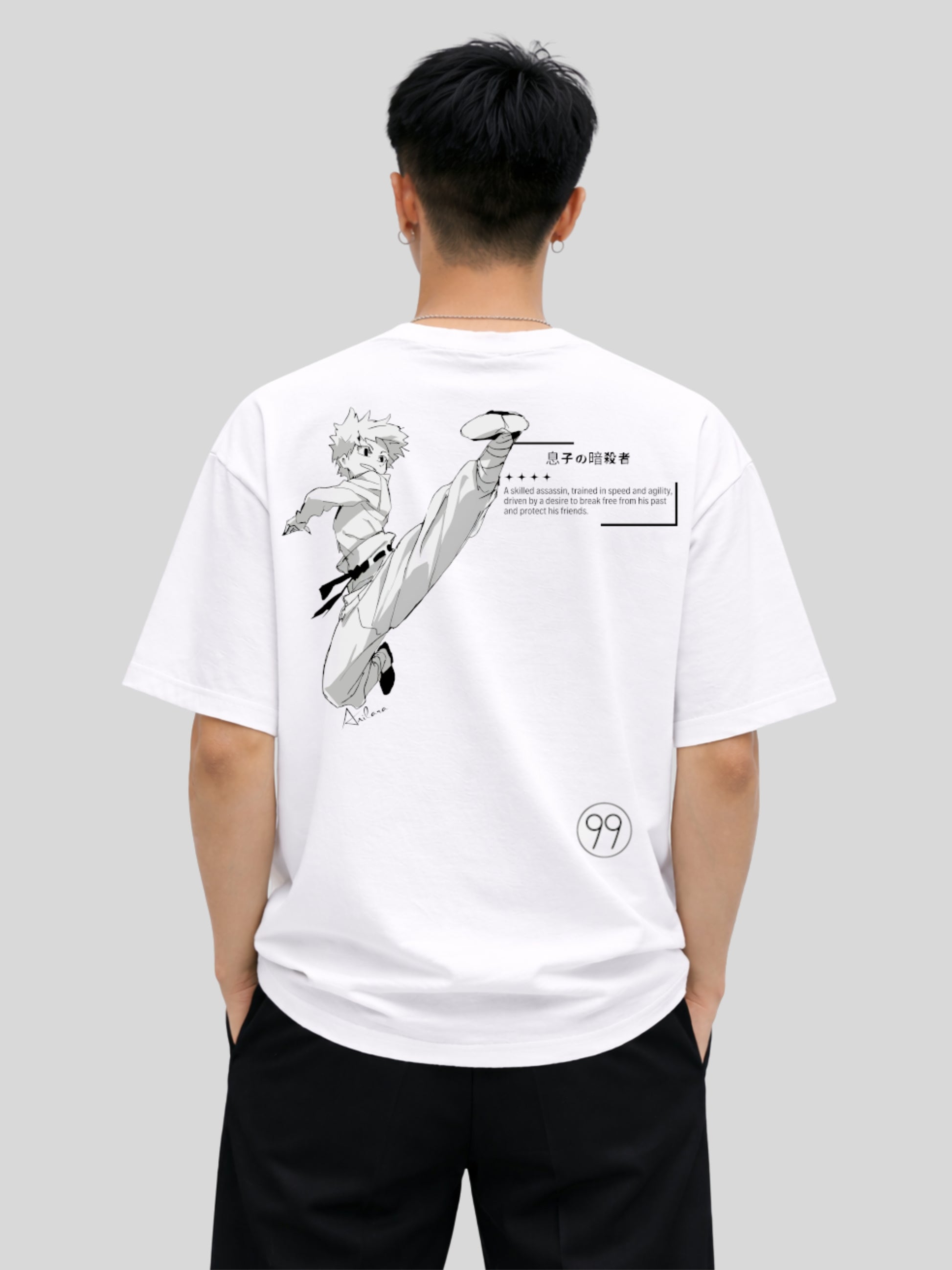 Anilara Gon Killua T-Shirt HunterxHunter Anime Clothes