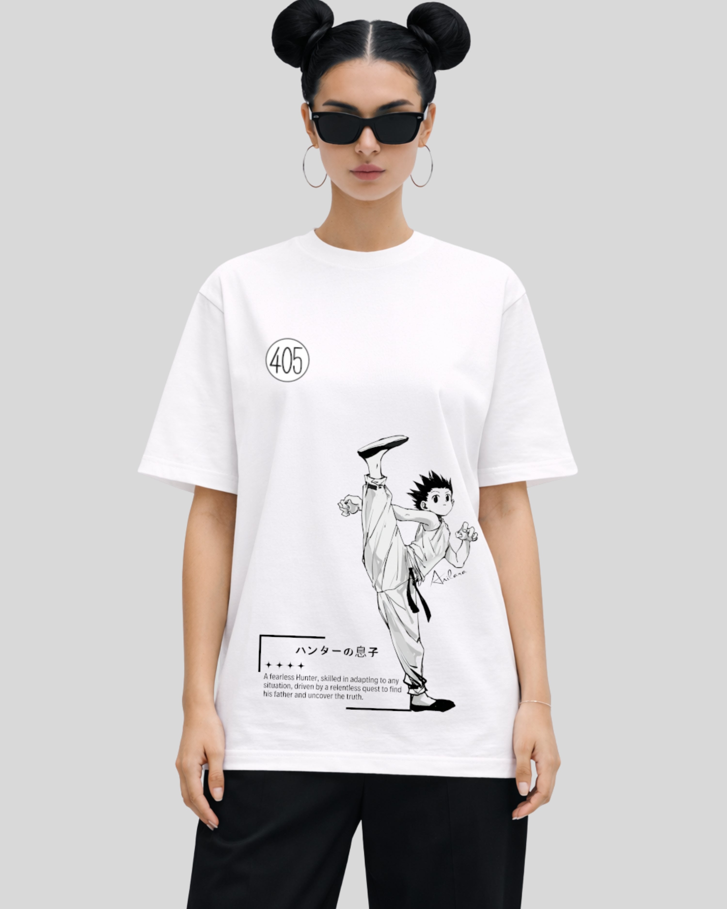 Anilara Gon Killua T-Shirt HunterxHunter Anime Clothes