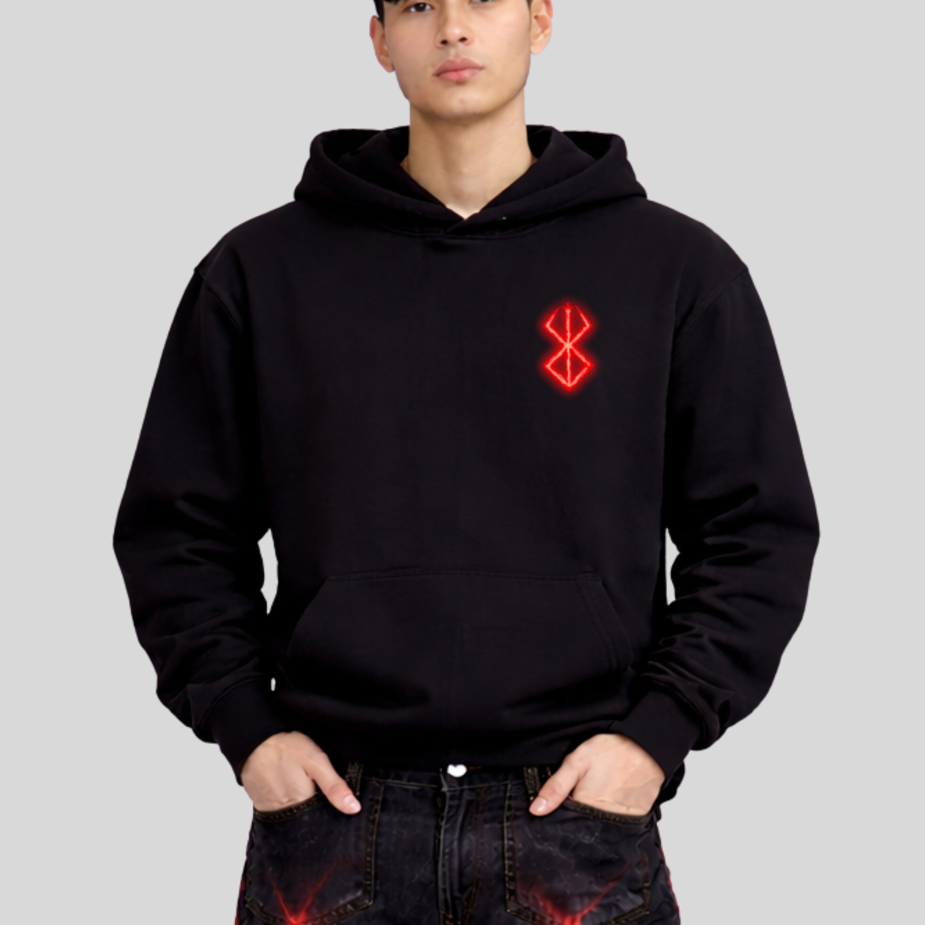 Anilara Guts Hoodie Berserk Anime Clothing