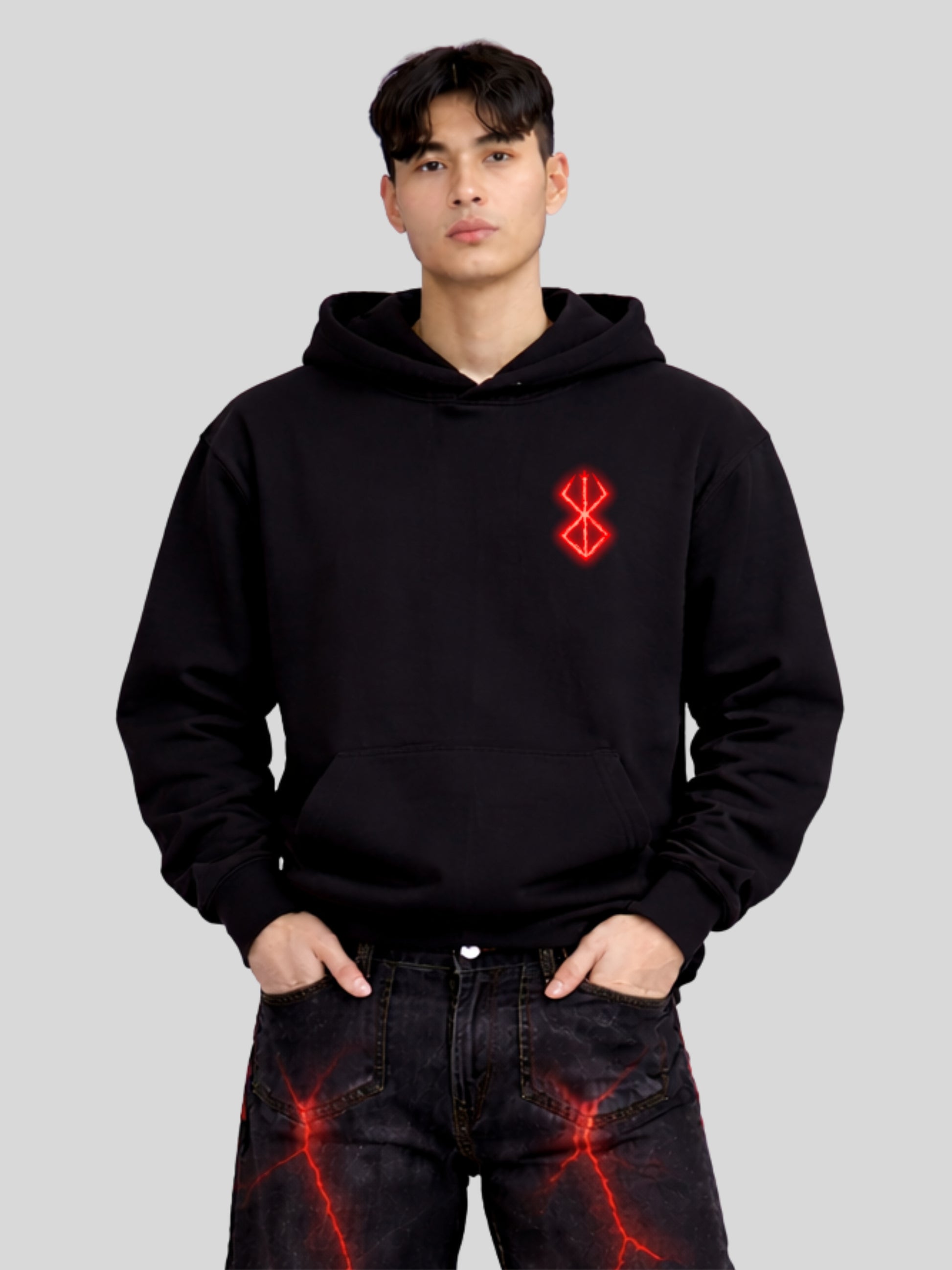 Anilara Guts Hoodie Berserk Anime Clothing