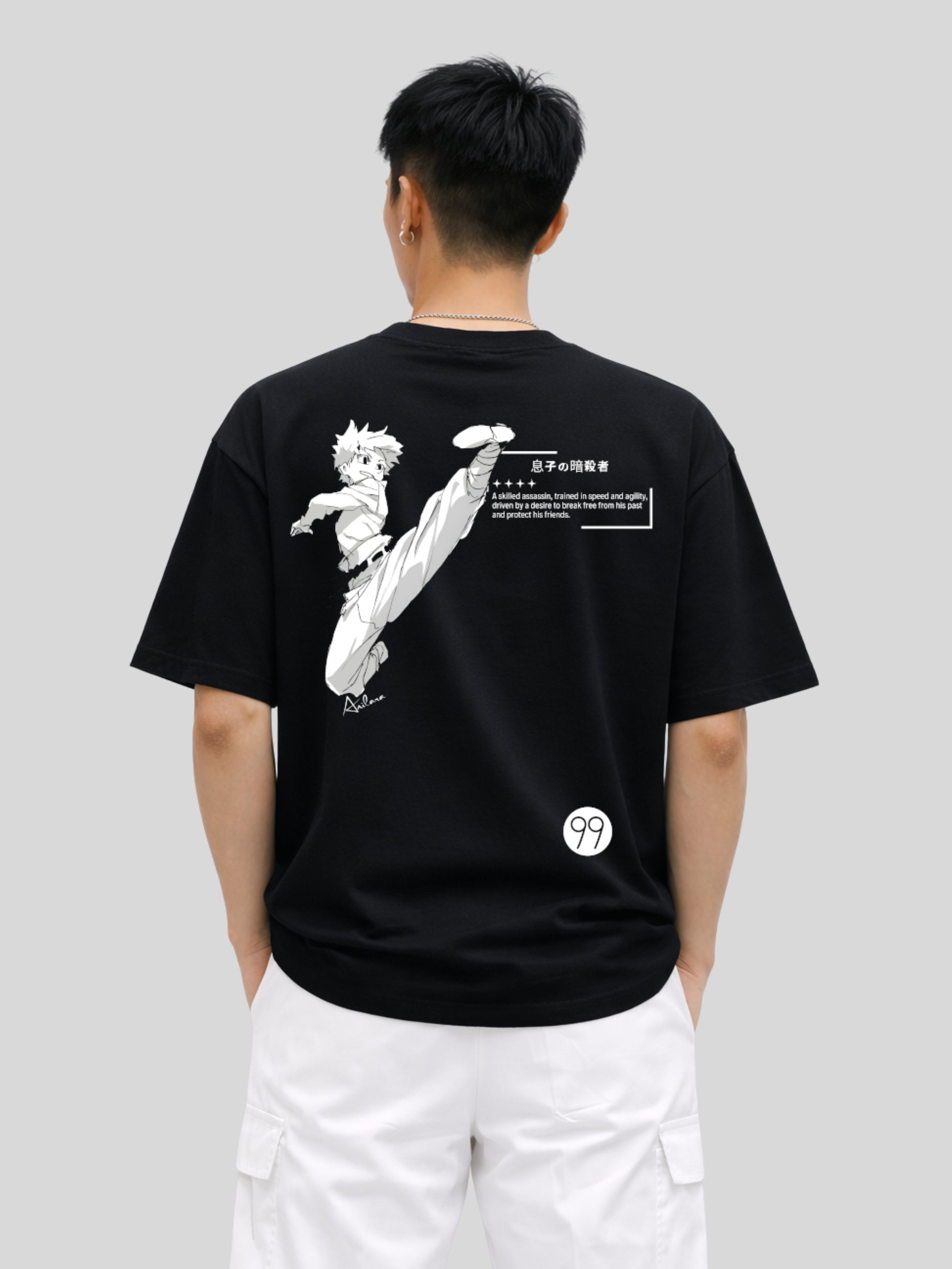 Anilara Gon Killua T-Shirt HunterxHunter Anime Clothes