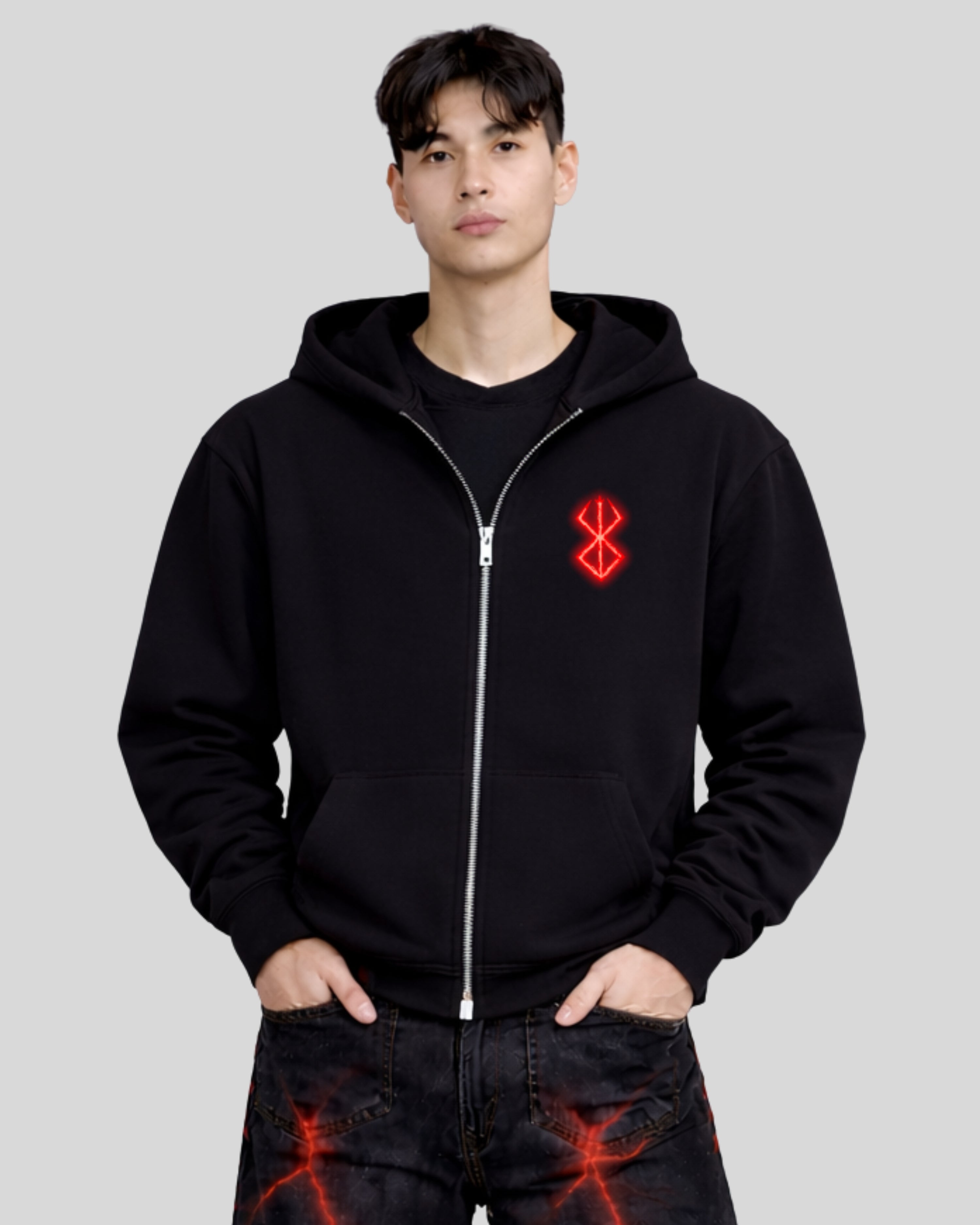 Anilara Guts Zipper Berserk Anime Clothing