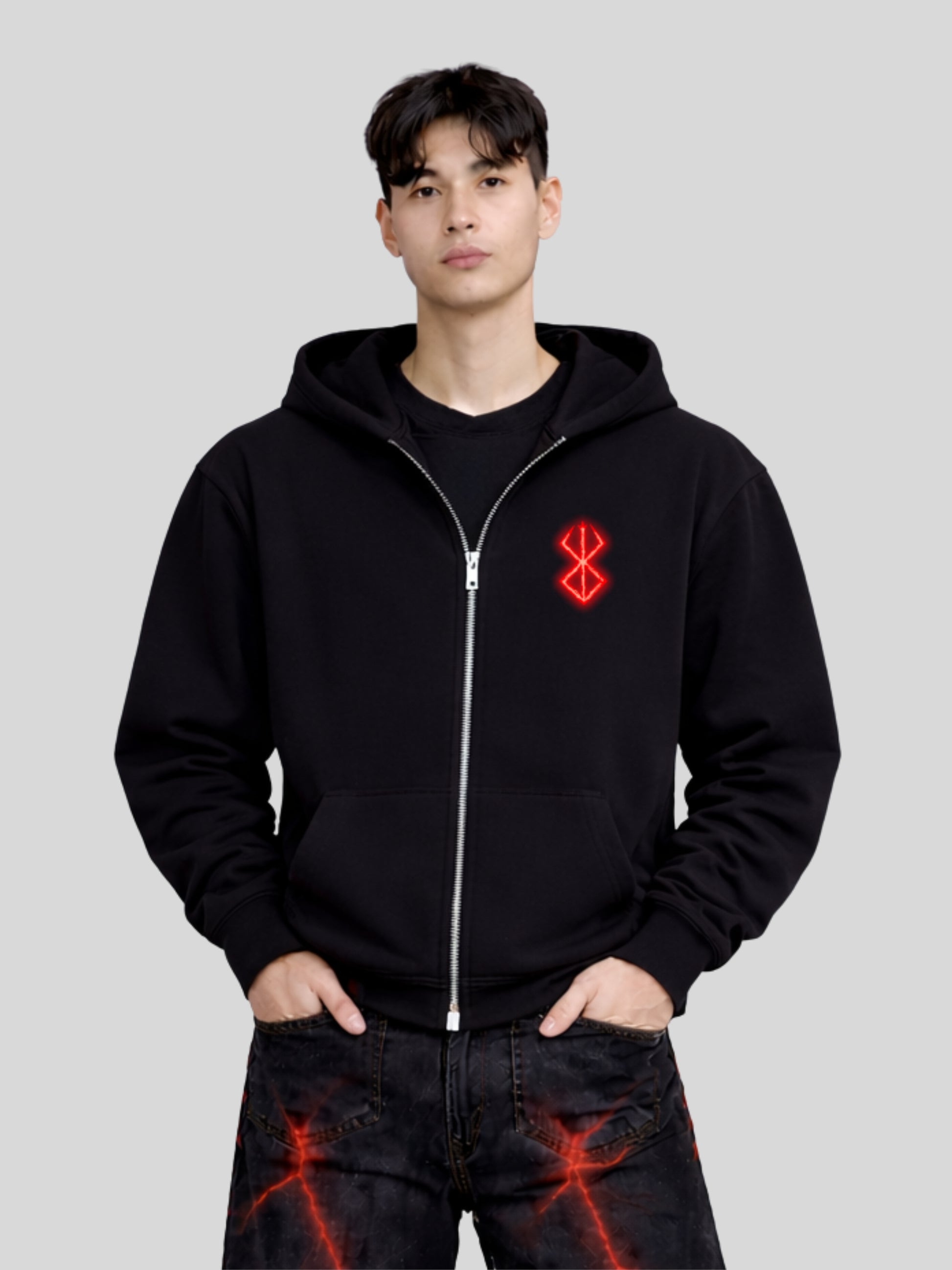 Anilara Guts Zipper Berserk Anime Clothing