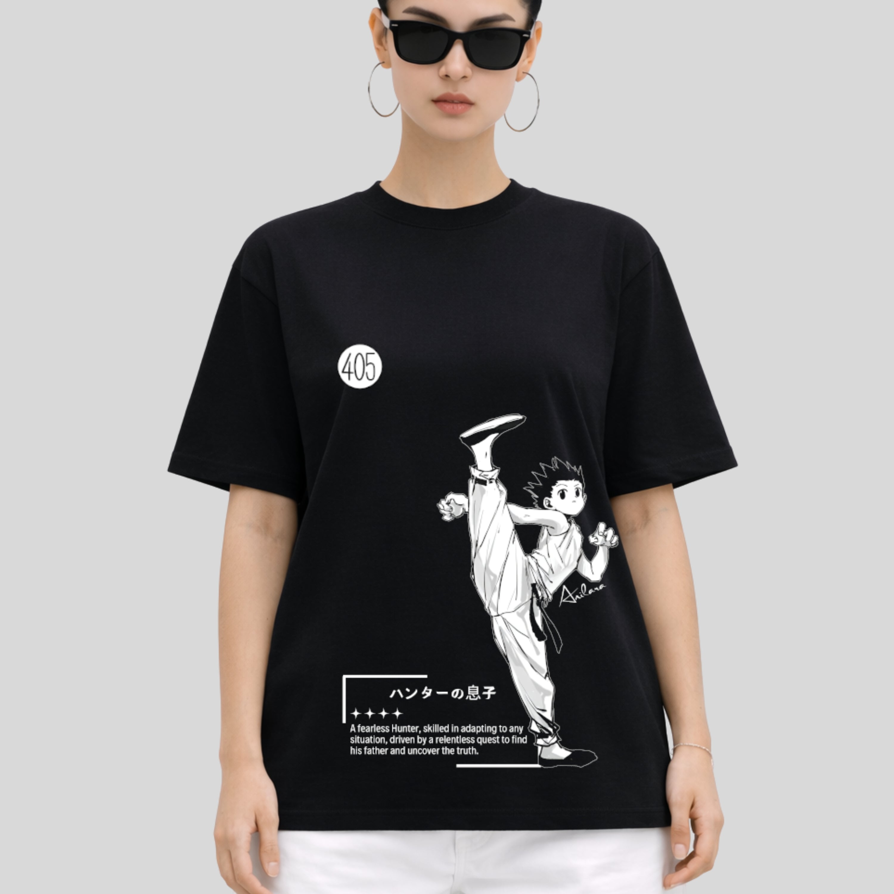 Anilara Gon Killua T-Shirt HunterxHunter Anime Clothes