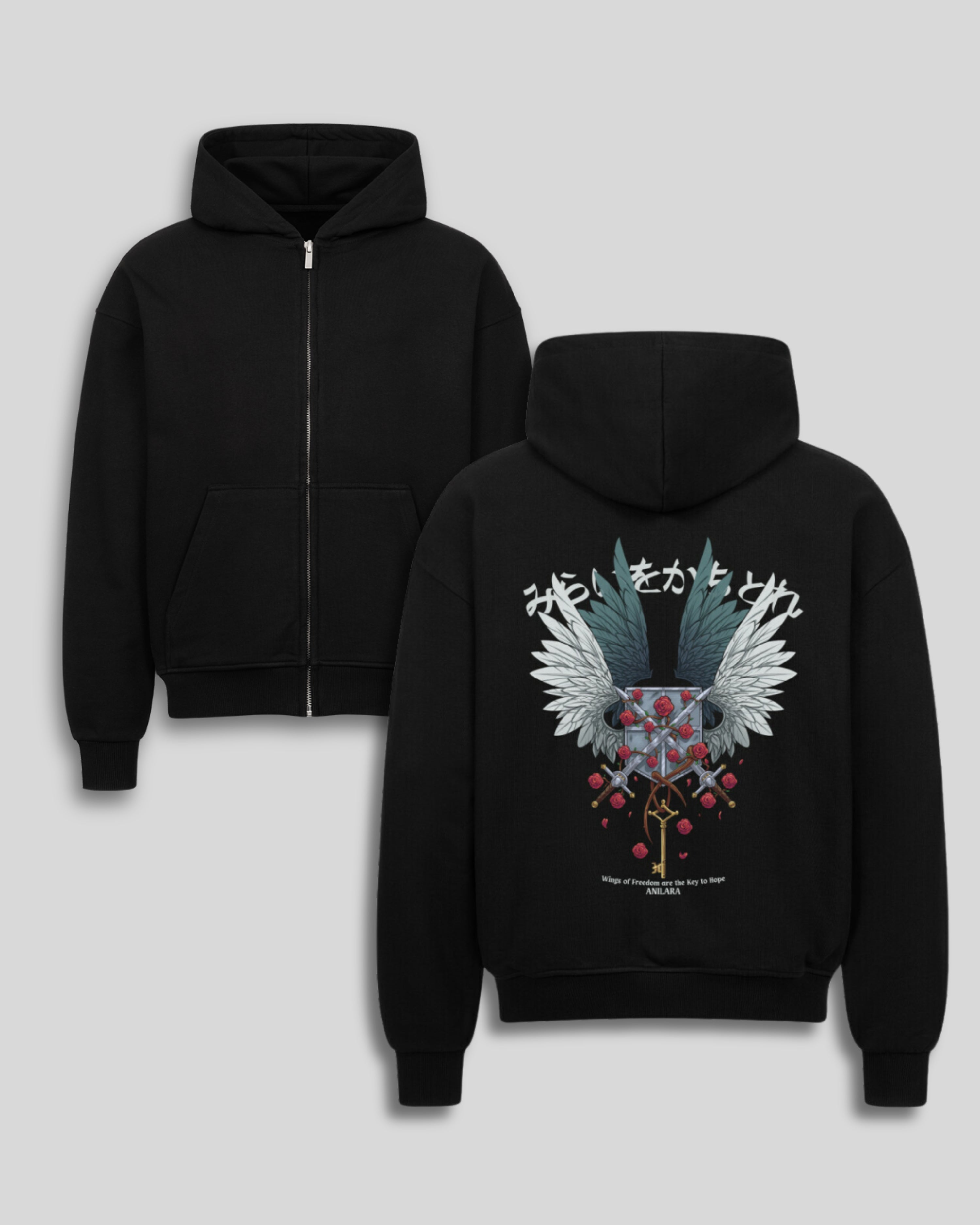 Anilara Attack on Titan Anime Clothing Zipper