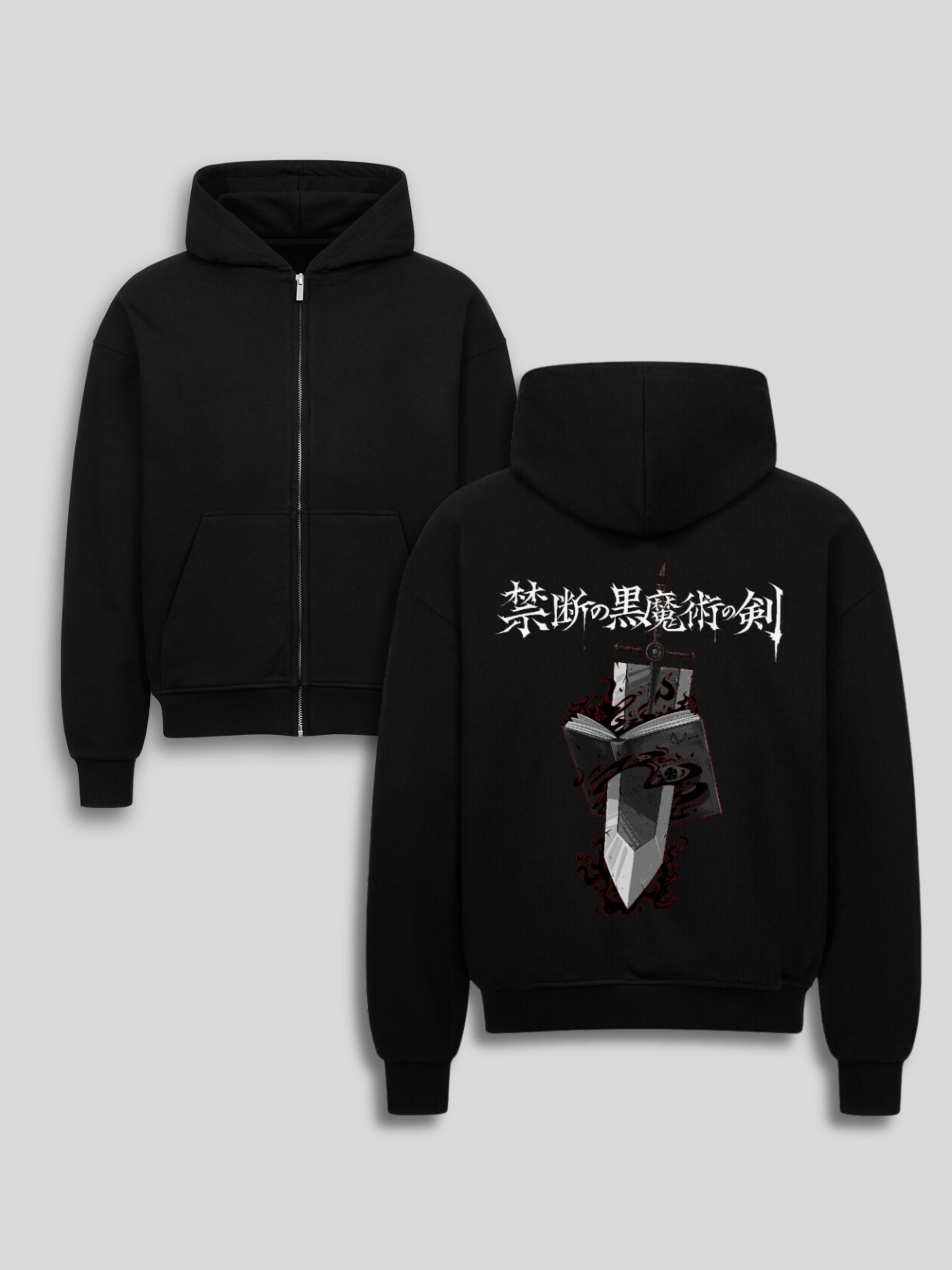 Anilara Asta Grimoire Zipper Black Clover Anime Clothing