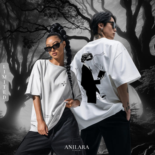 Anilara Chrollo Lucifer Oversized Tshirt Hunter x Hunter Anime Clothes