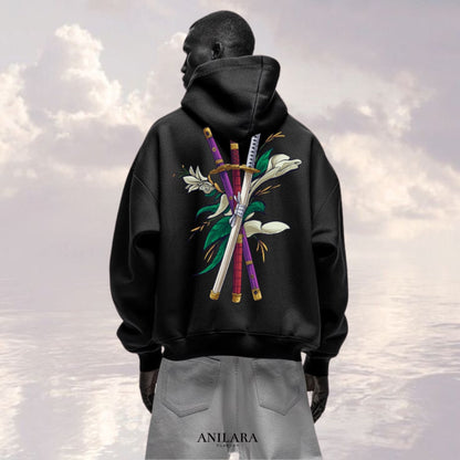 Anilara Zoro Hoodie One Piece Anime Clothing