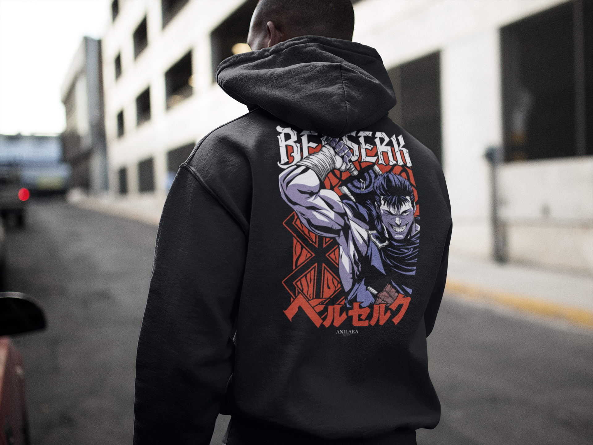 Anilara Guts Berserk Hoodie Anime Clothing