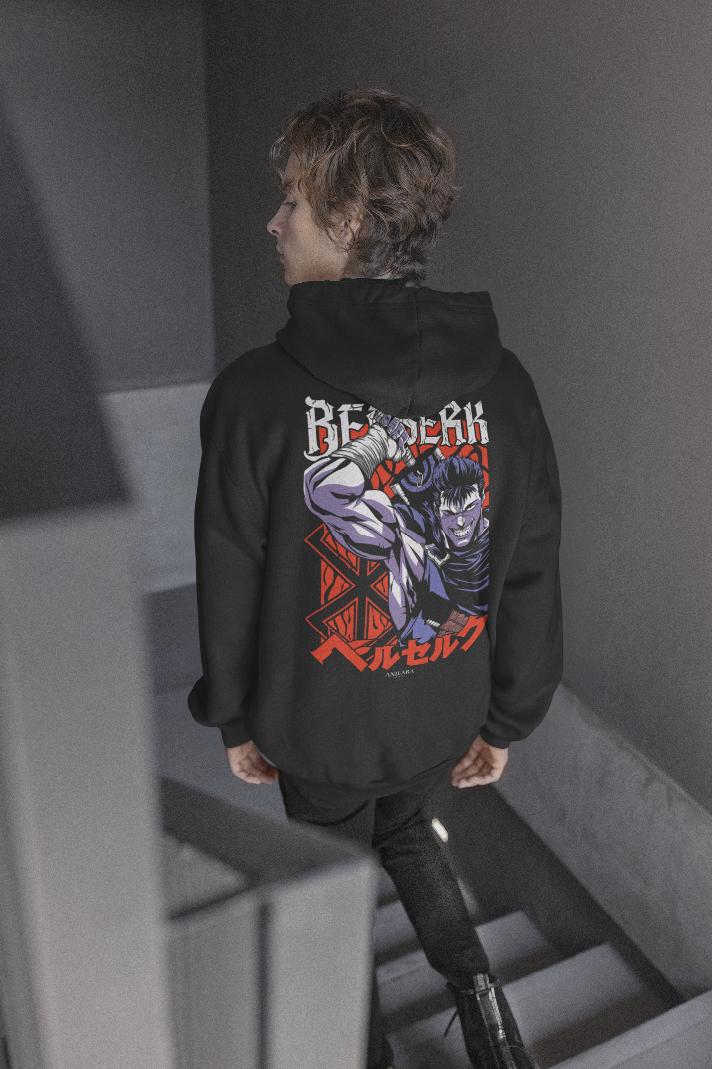 Anilara Guts Berserk Hoodie Anime Clothing